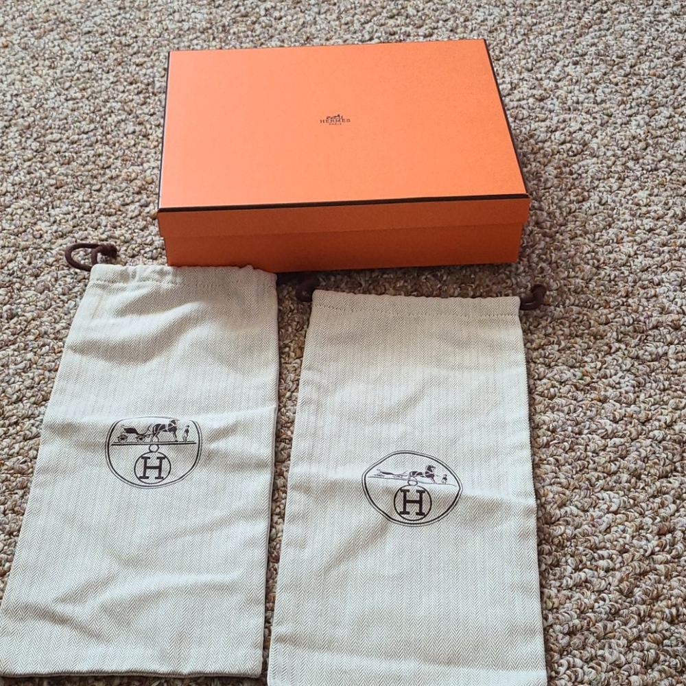 Hermes sandal box and 2 dustbag